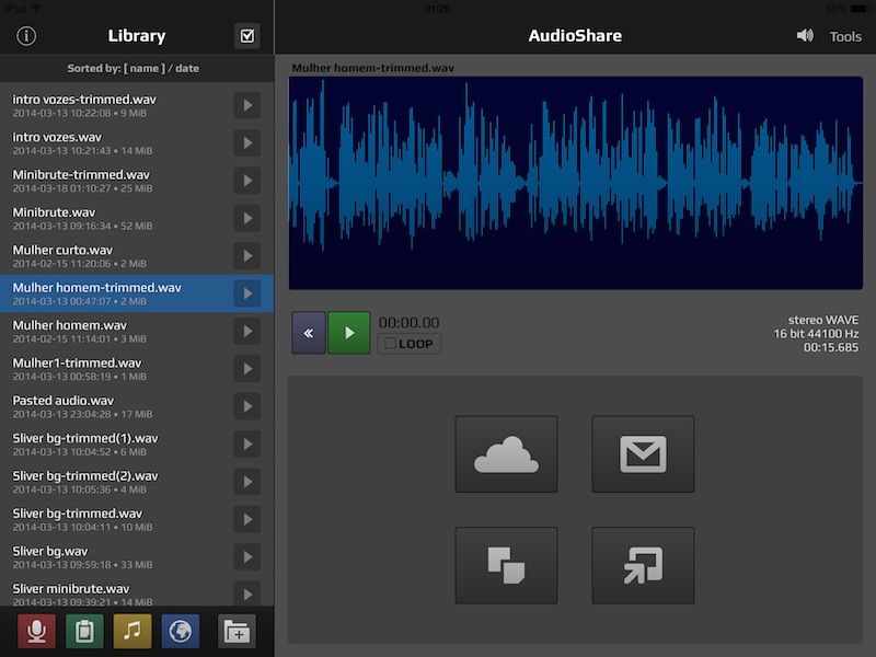 Audioshare vozes