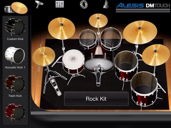 dmtouch 1 Imagem histórica · Alesis DM Touch: app gratuito transforma iPad em módulo de bateria (review)