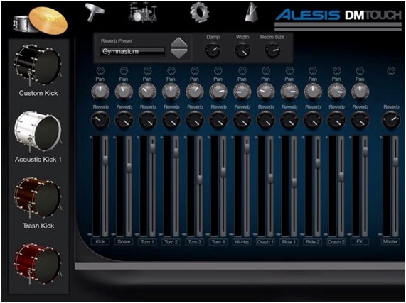 dm touch mixer Imagem histórica · Alesis DM Touch: app gratuito transforma iPad em módulo de bateria (review)