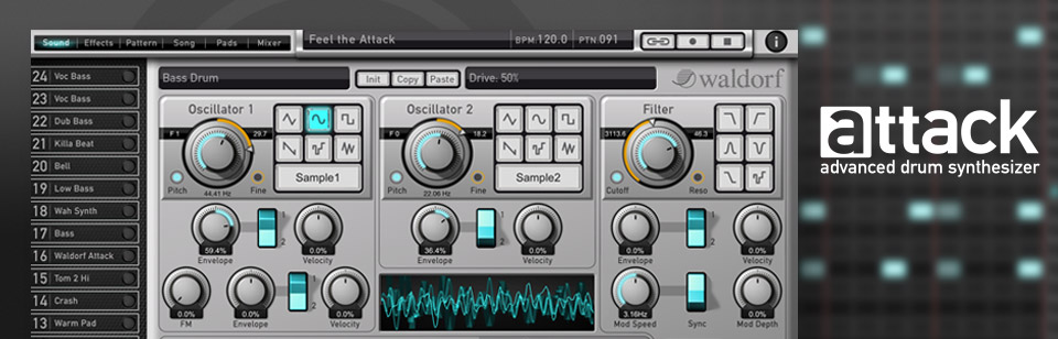Imagem histórica · Attack Drums: saiba mais sobre o novo drum synth da Waldorf para iPad
