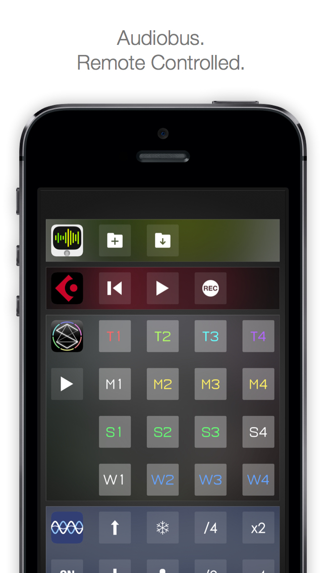 Screenshot histórico de Audiobus Remote