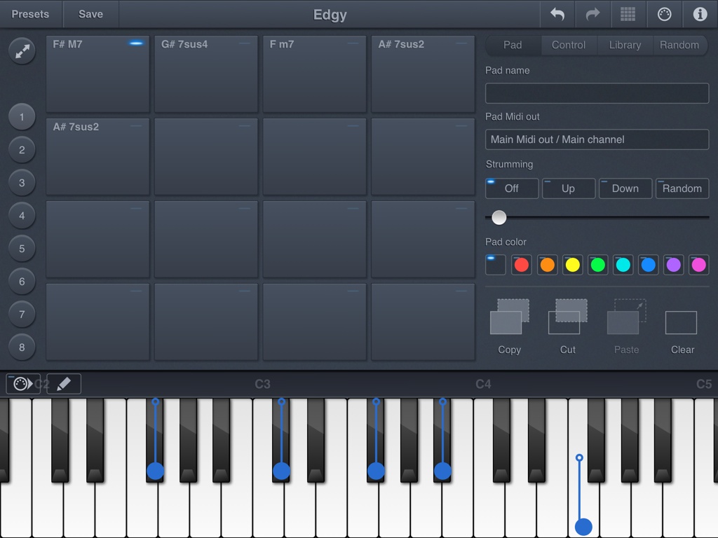 ChordPolyPad em uso com Electribe EMX-1