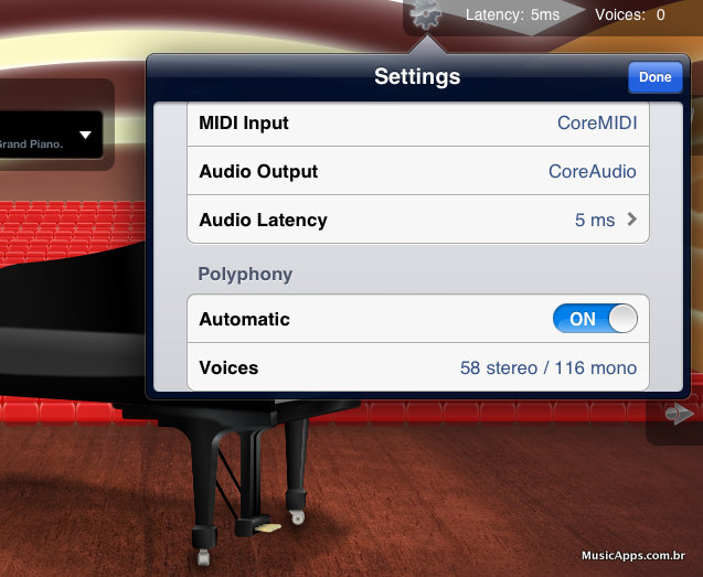 cmp piano 4 cmp grand piano - latência e polifonia - MusicApps