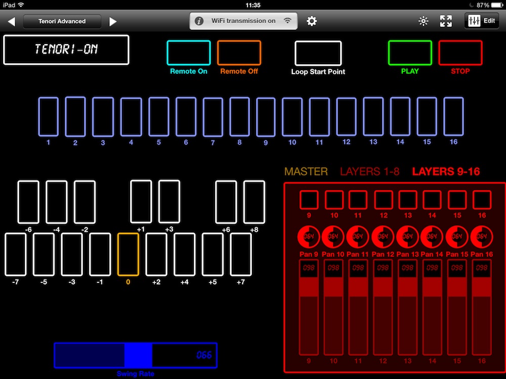 Controlador Tenori-on Imagem histórica · Controladores MIDI customizados com o iPad