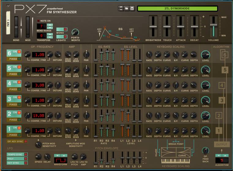 Imagem histórica · FM Piano Song: Propellerhead PX7 para Reason e Moog Sub 37