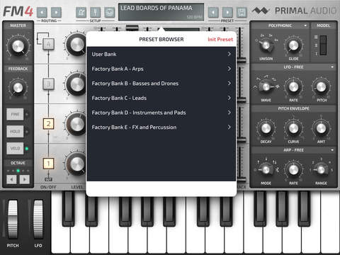 Imagem histórica · FM4: novo sintetizador FM chega ao iPad por 99 cents