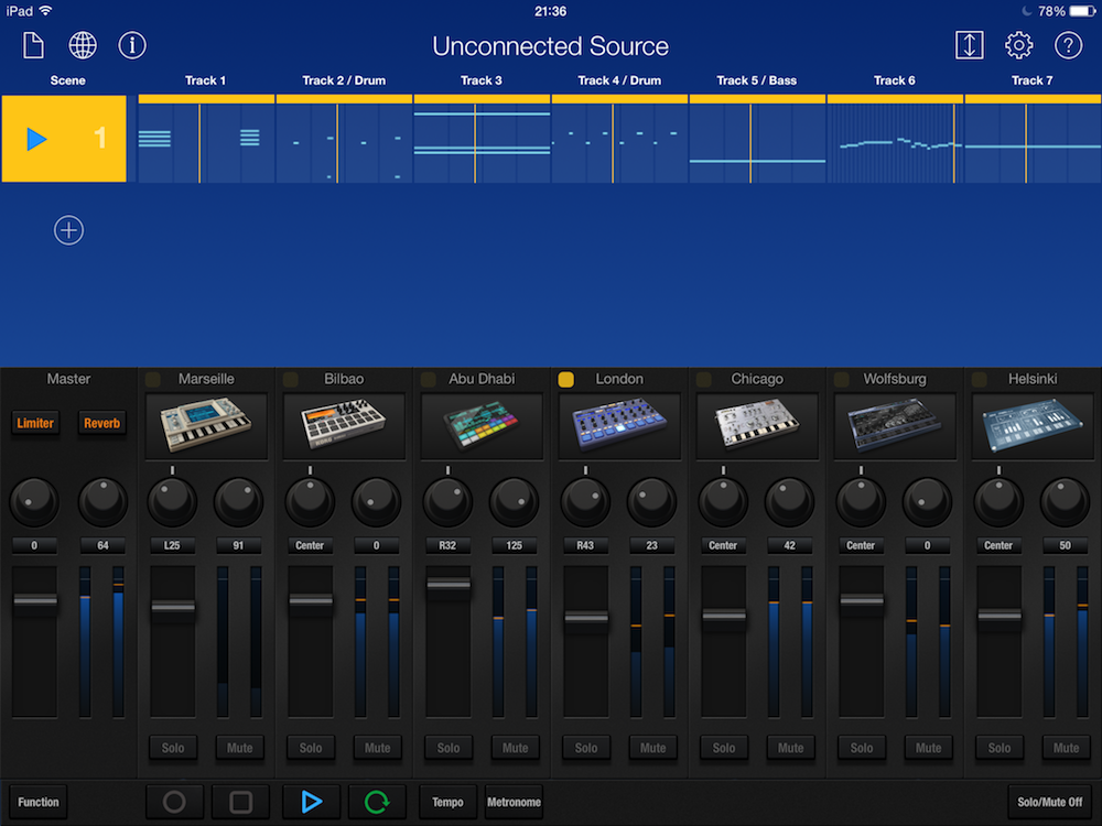 Imagem histórica · Korg Gadget atualizado! Versão Santa Clara traz novos gadgets, landscape mode e MIDI CCs
