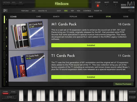 Imagem histórica · Korg iM1 para iPad, versão do clássico teclado Korg M1, já na App Store!