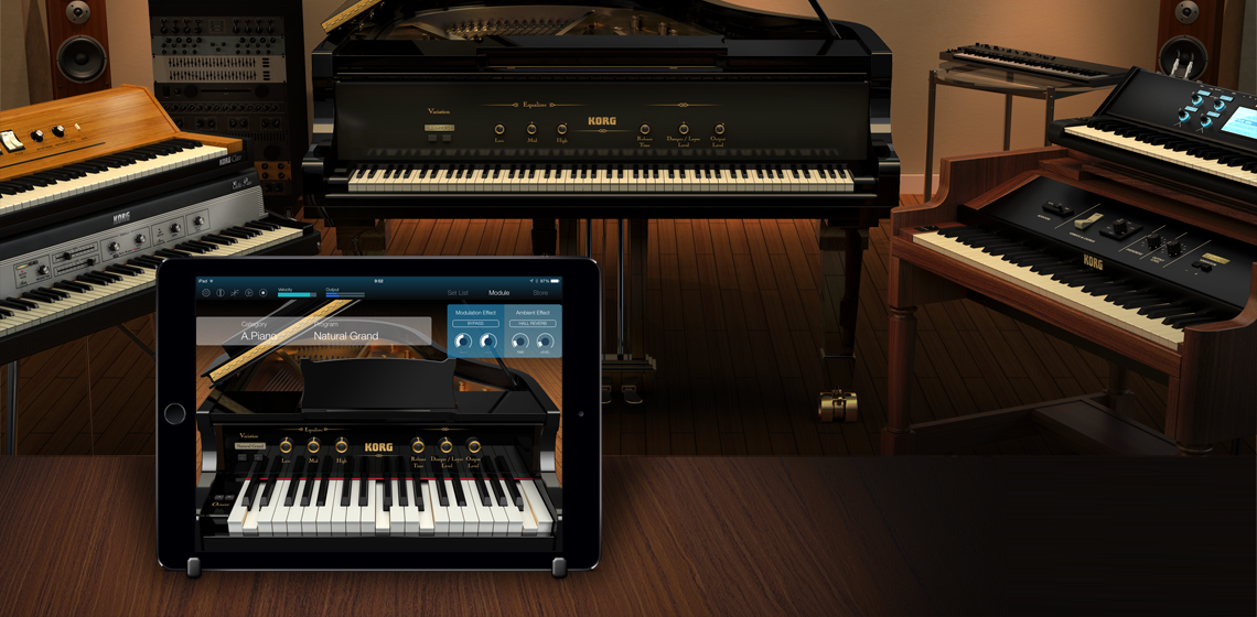 korg module ipad 1 Imagem histórica · KORG Module para iPad: novo app traz coleção de timbres profissionais de pianos e outros instrumentos