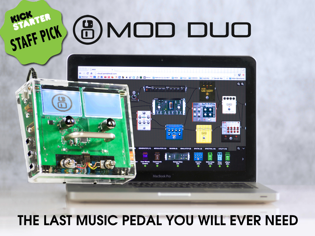 Imagem histórica · MOD Duo: configure seus efeitos como quiser com o computador ou iPad, leve somente a pedaleira para o palco