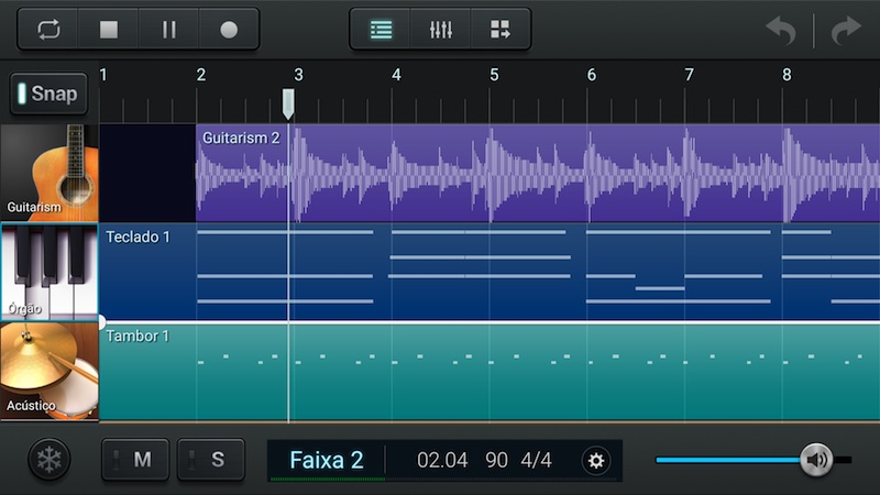 soundcamp3 Imagem histórica · Samsung Soundcamp: DAW gratuita finalmente traz baixa latência para apps musicais no Android (vídeo)