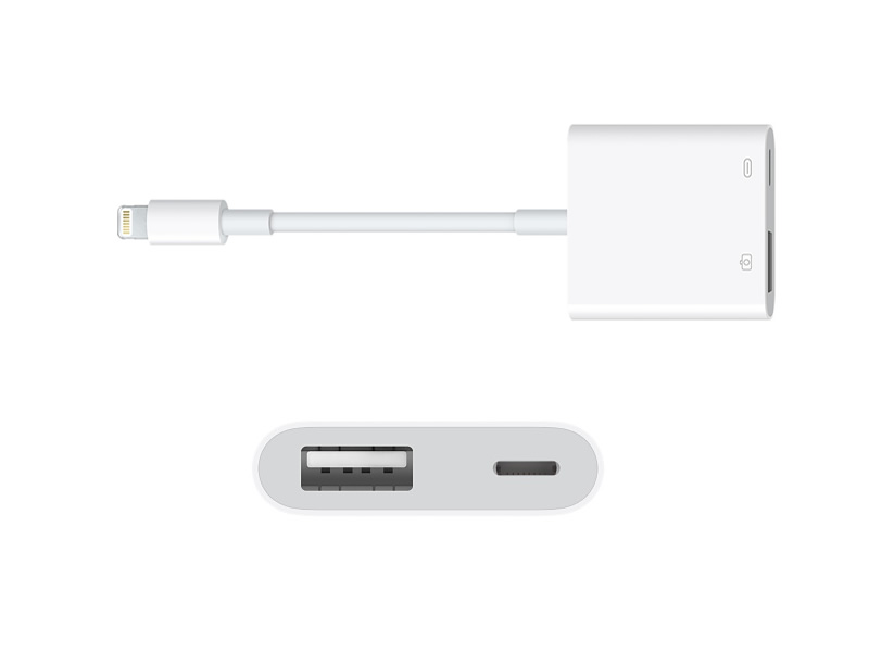 adaptador lightning USB Imagem histórica · Novo Adaptador de Lightning para USB permite carregar o iPad durante o uso de acessórios
