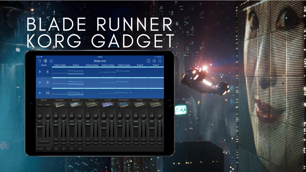 Imagem histórica · Sons de Blade Runner End Titles no Korg Gadget para iPad