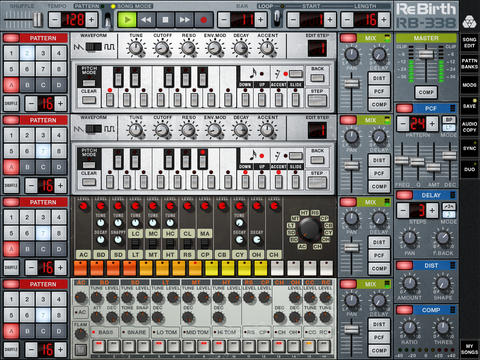 Imagem histórica · ReBirth para iPad: um clássico da música eletrônica por apenas 5 dólares! Tutorial em vídeo