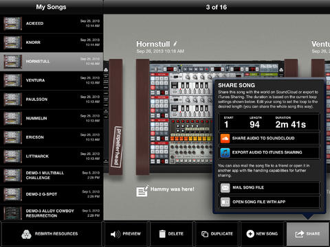Imagem histórica · ReBirth para iPad: um clássico da música eletrônica por apenas 5 dólares! Tutorial em vídeo