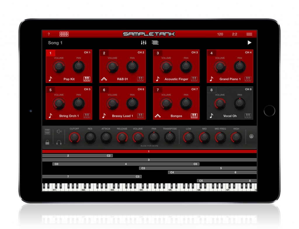 Imagem histórica · SampleTank para iOS: atualização traz novos timbres e modo live com splits e layers